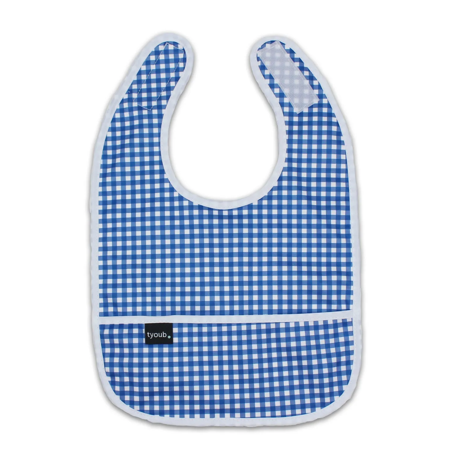 On The Go - Gift Set, Reusable Swim Nappy, Wet Bag and Baby Bib - Blue Check