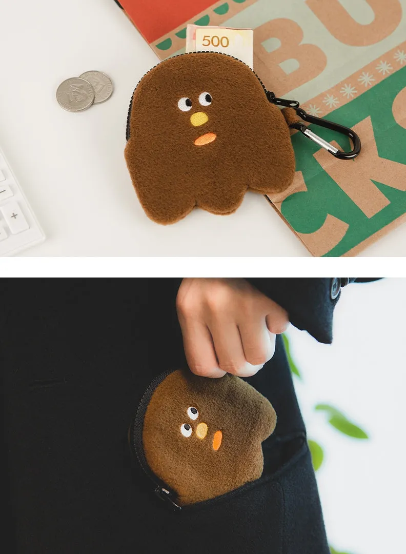 Orange Brown Blue Airpods Pouches Cute Characters Purses Handbags Soft Wallets Earphone Accessories Coins Travel