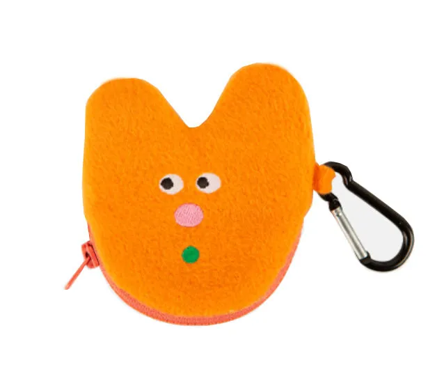 Orange Brown Blue Airpods Pouches Cute Characters Purses Handbags Soft Wallets Earphone Accessories Coins Travel