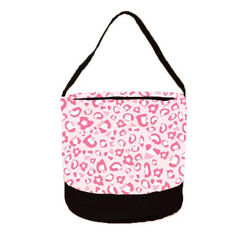 Pink Leopard Round Storage Bin