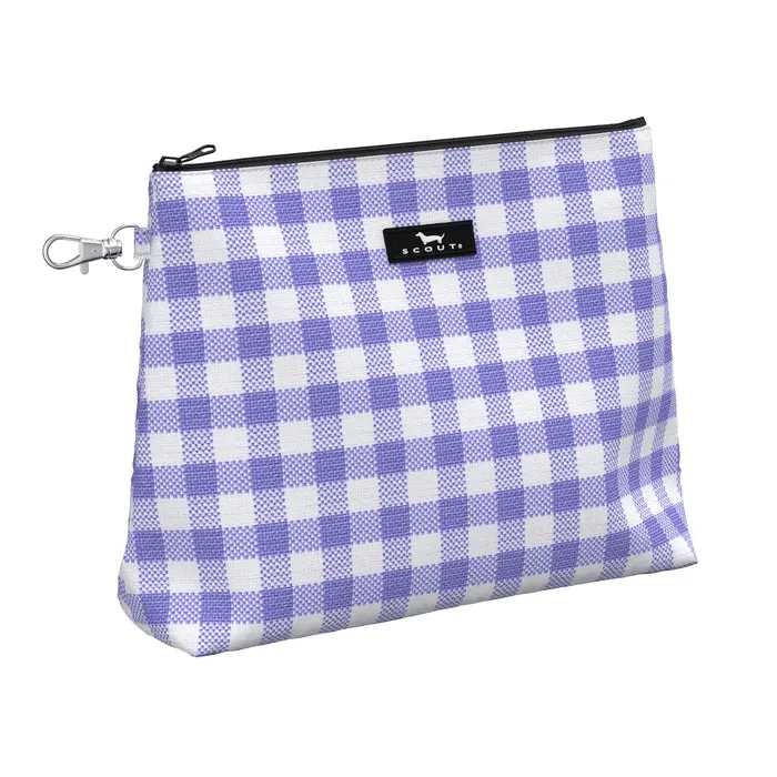 Pouchworthy Pouch - Pattern: Amethyst & White Check