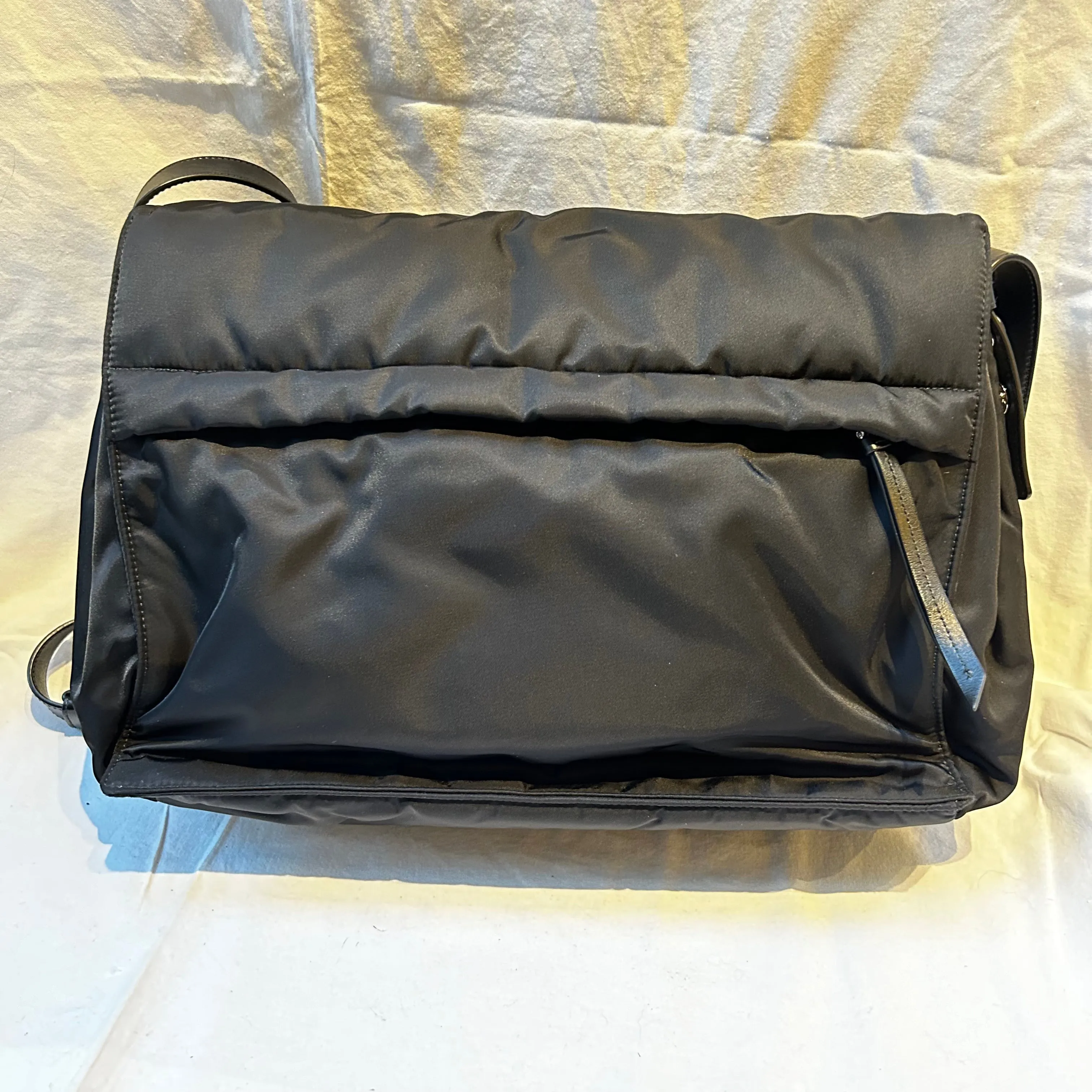 Prada 2100 Black re-Nylon Large Messenger Bag