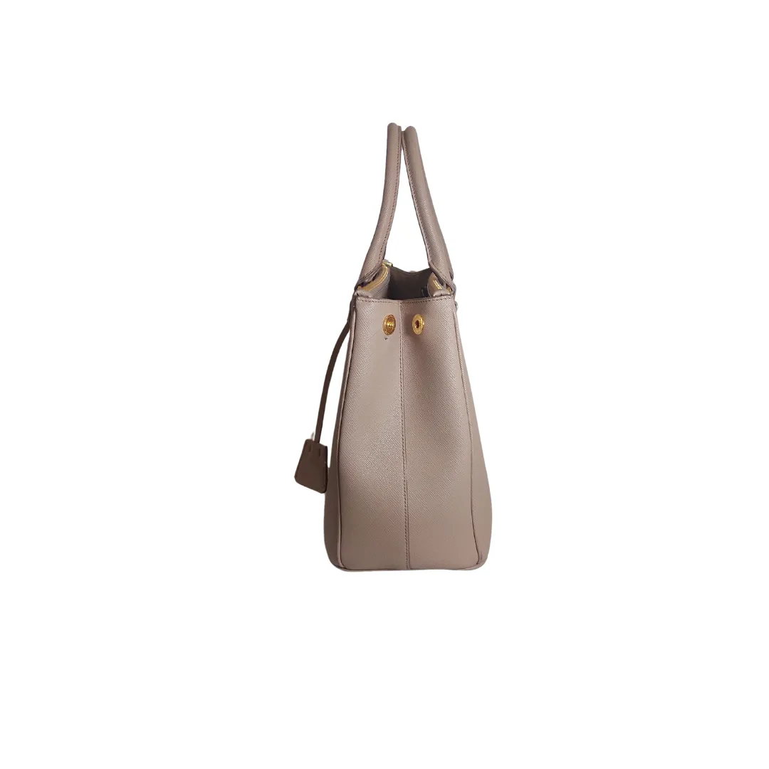 Prada Beige Leather Galleria Tote Bag | Like New |