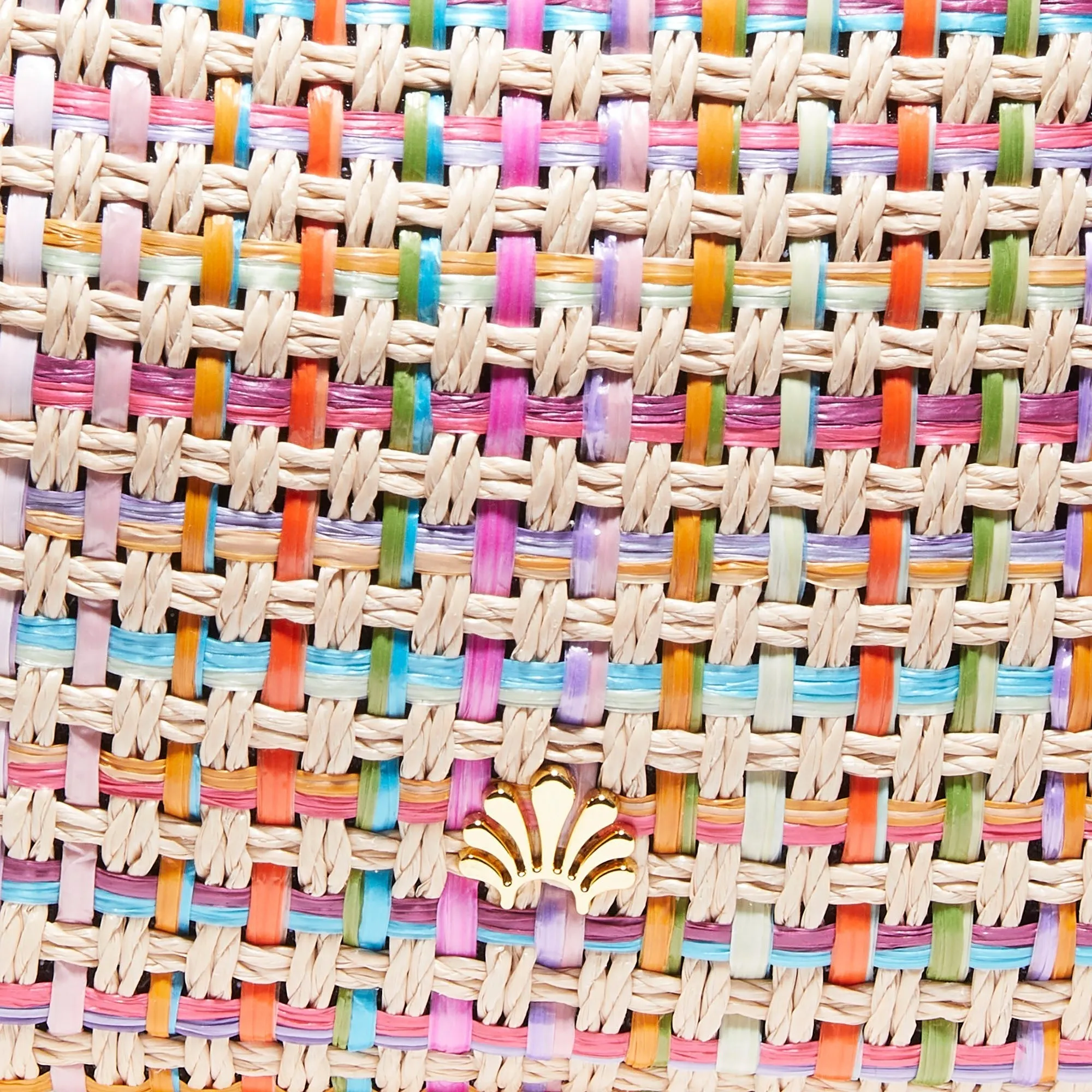 RAFFIA RAINBOW HAZEL TOP HANDLE BAG