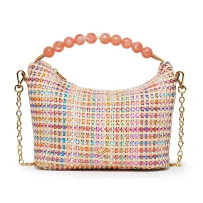 RAFFIA RAINBOW HAZEL TOP HANDLE BAG