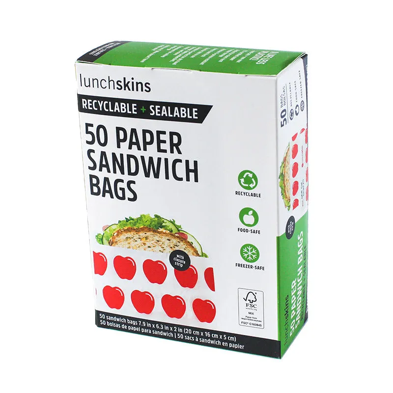 Recyclable Sandwich Bags Apple 50 Count