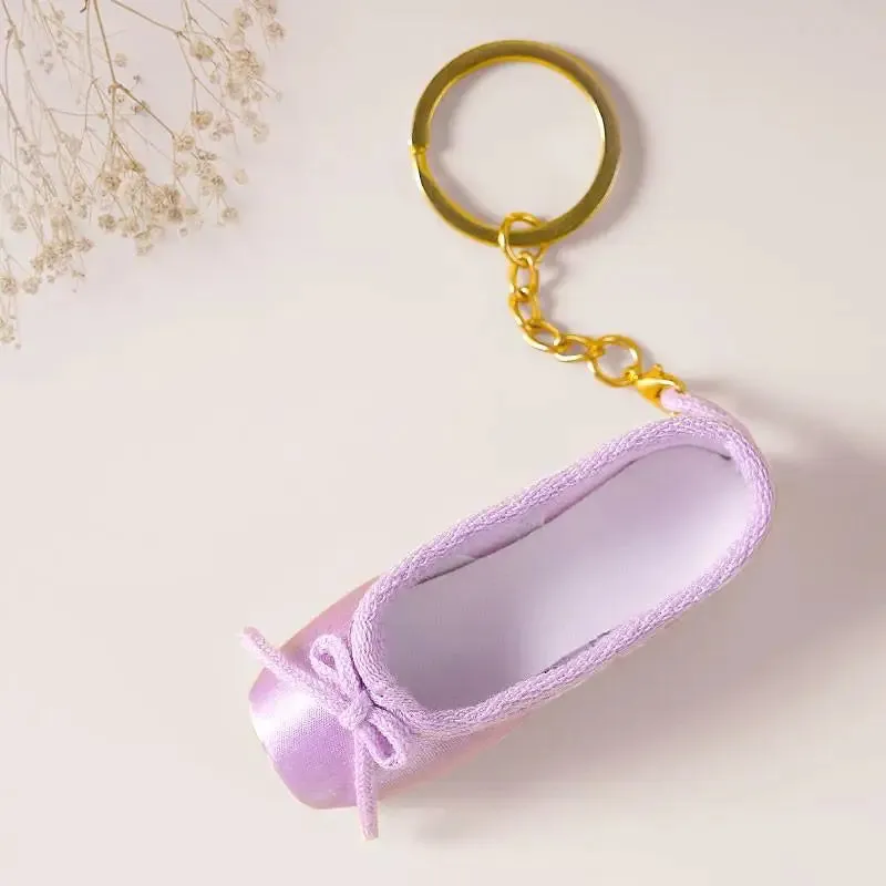 Satin Pointe Shoe Key Chain