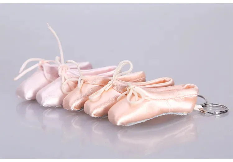 Satin Pointe Shoe Key Chain