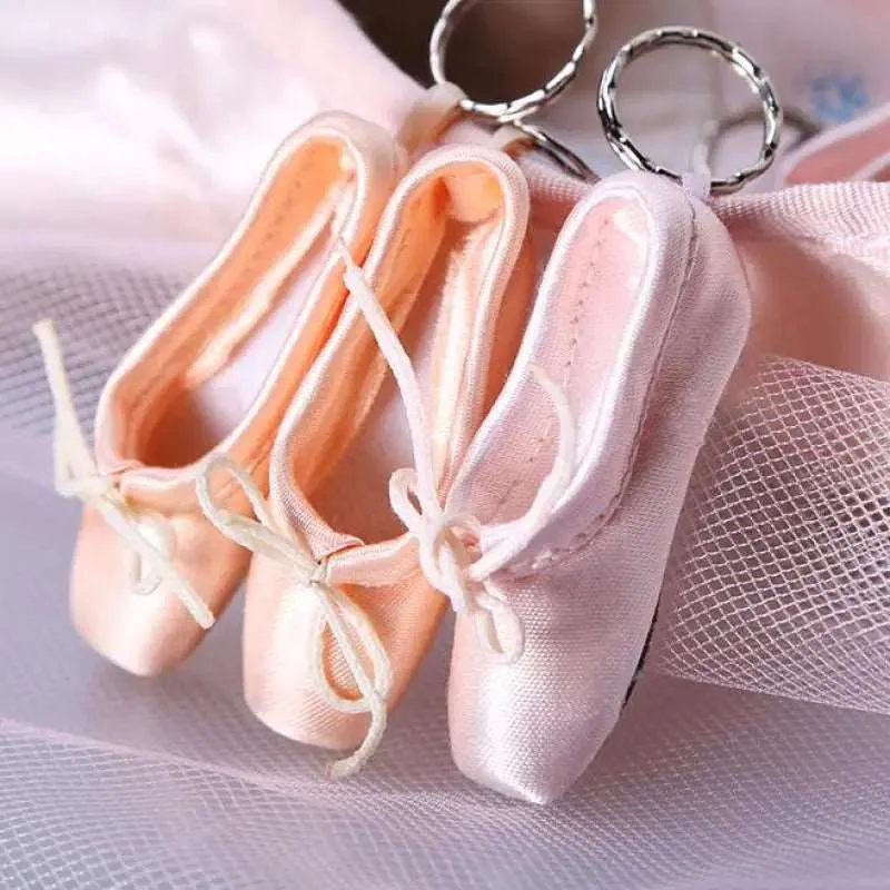 Satin Pointe Shoe Key Chain