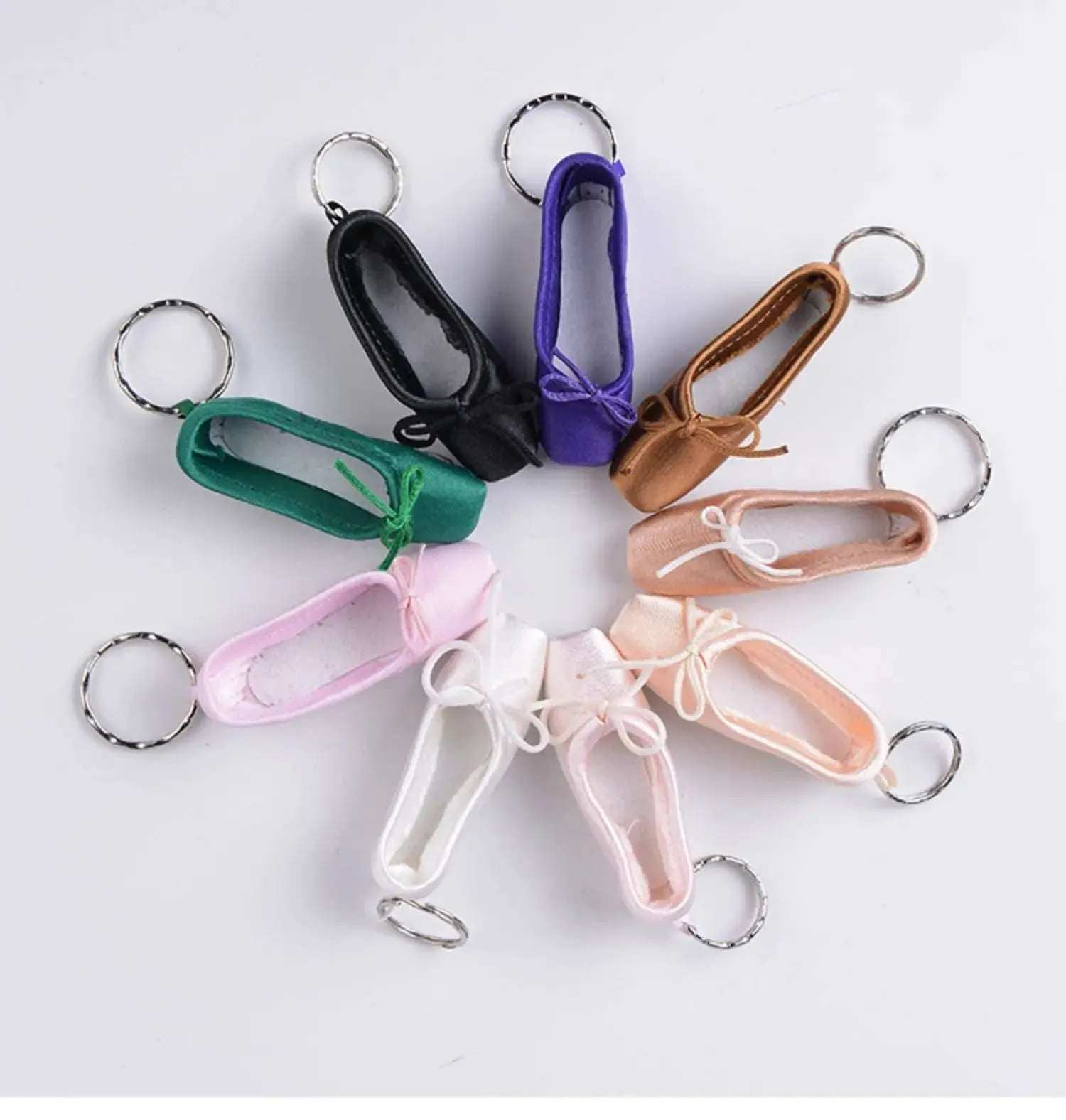 Satin Pointe Shoe Key Chain