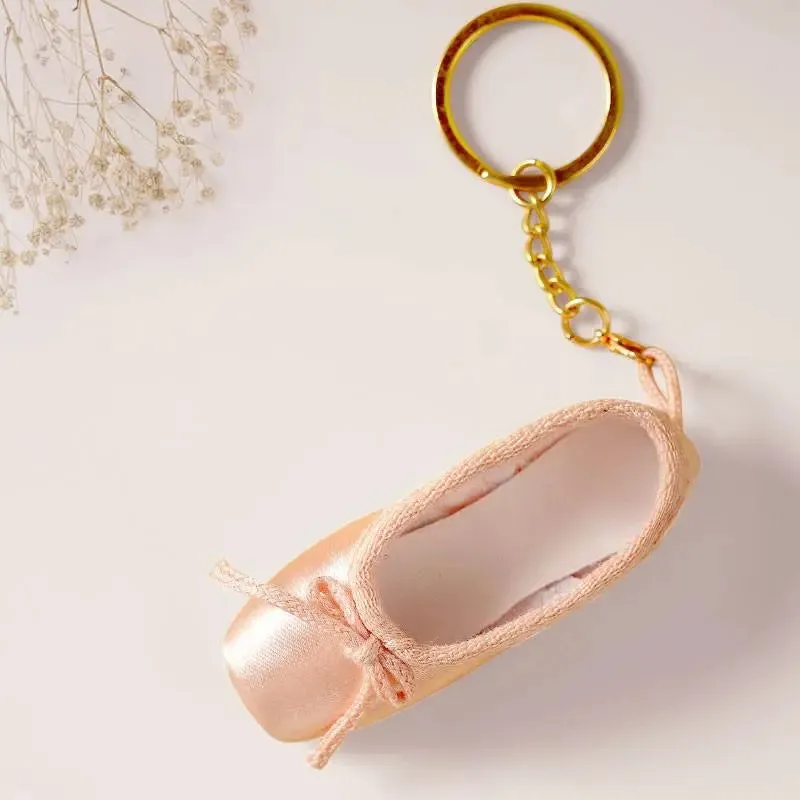 Satin Pointe Shoe Key Chain