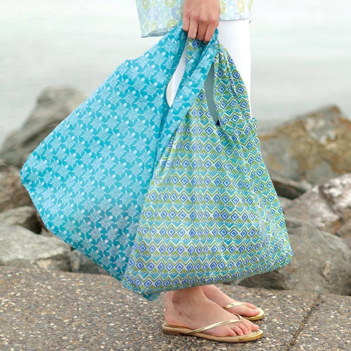 Sea Turtle Ocean Blu Bag Reusable Shopping Bag - Machine Washable