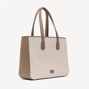 Shopper - Taupe Pebble & Beige Canvas