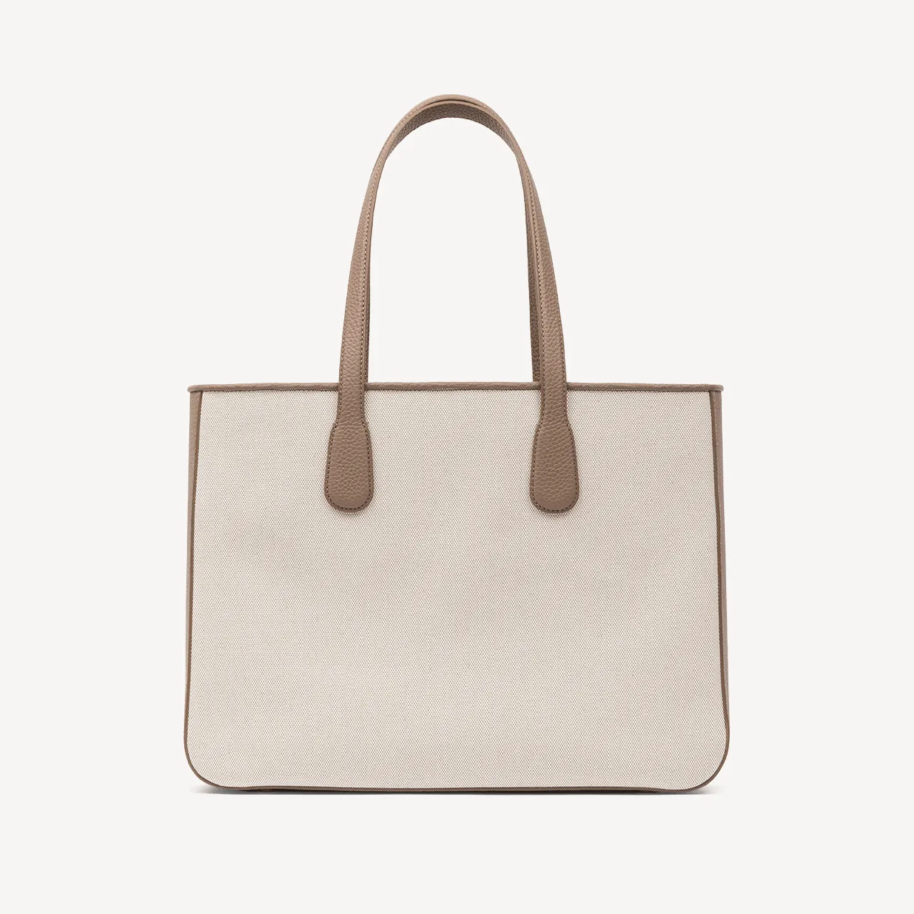 Shopper - Taupe Pebble & Beige Canvas