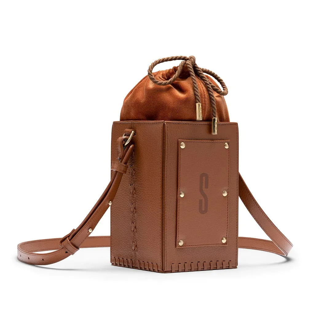 Sierra MIRUM Leather Vegan Bucket Bag | Brown