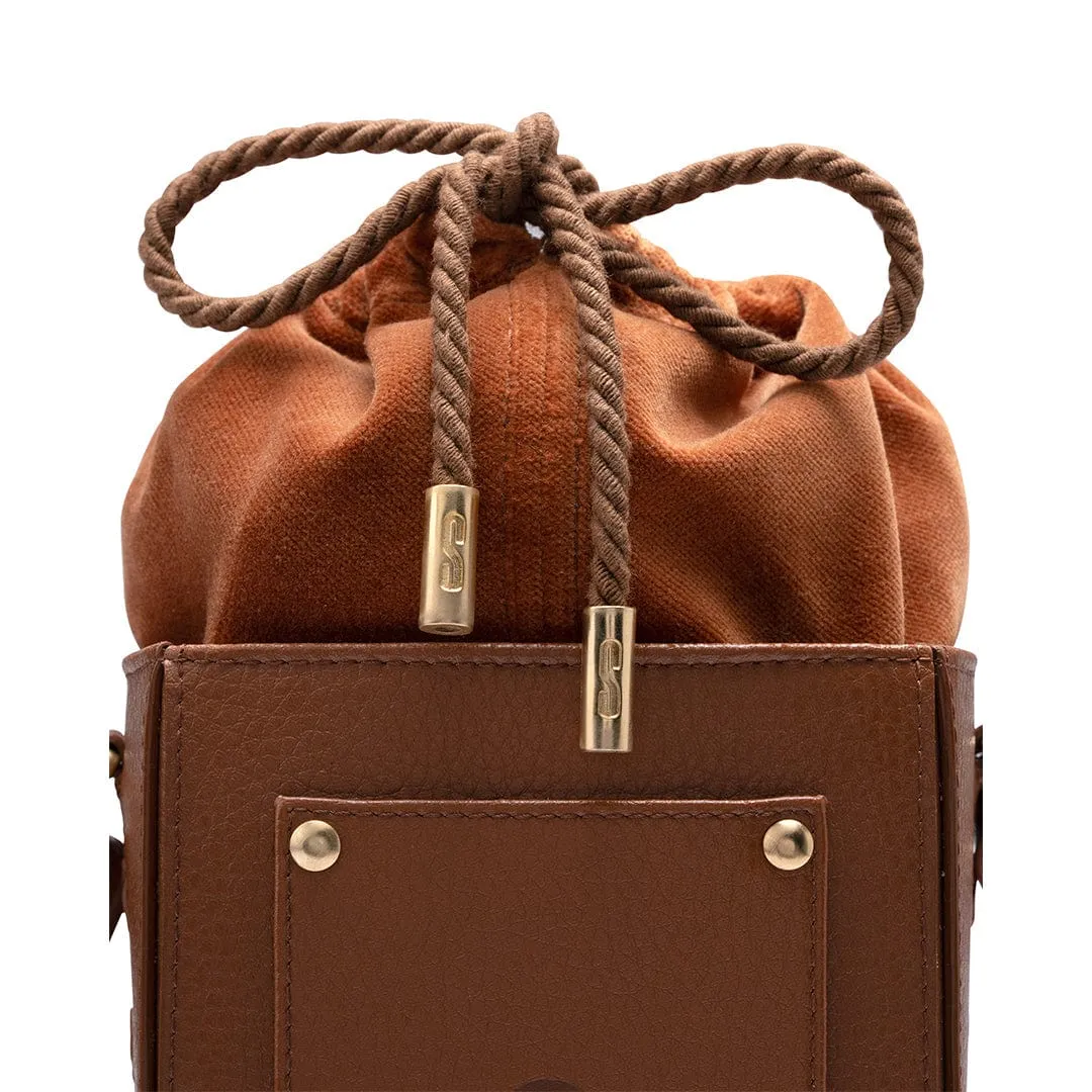 Sierra MIRUM Leather Vegan Bucket Bag | Brown