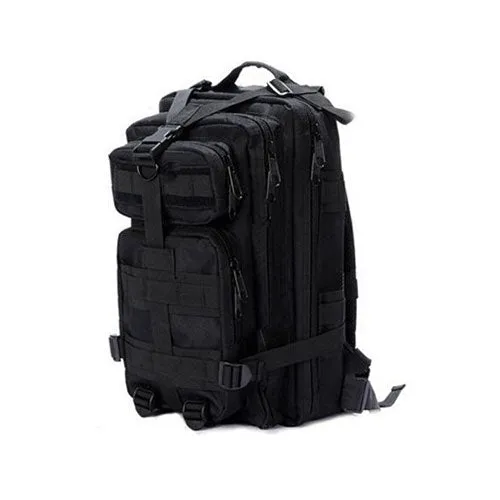 Solid Nylon Unisex Outdoor  Military 3P Tactical Backpack