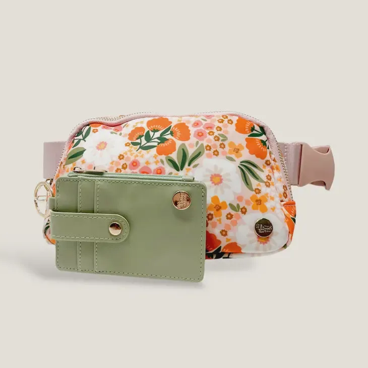 Sweet Meadow Print Belt Bag and Wallet