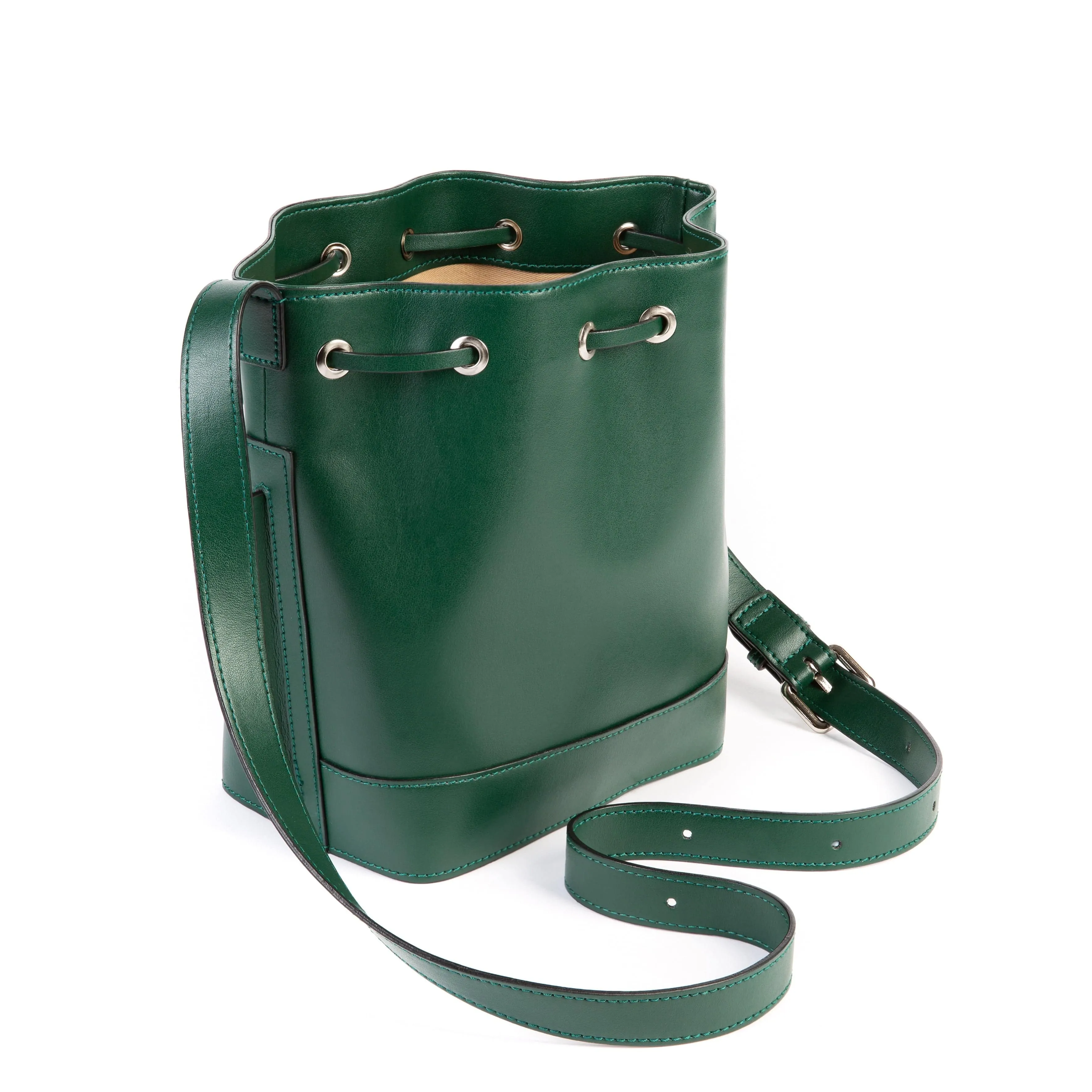 The Daphne Apple Leather Vegan Bucket Bag | Ivy