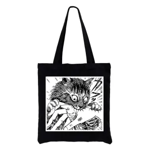 Tokyo-Tiger Creepy Cat Anime Horror Anteater Tote Bag