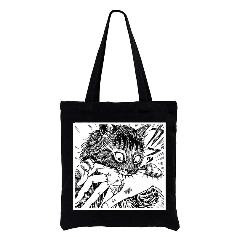 Tokyo-Tiger Creepy Cat Anime Horror Anteater Tote Bag