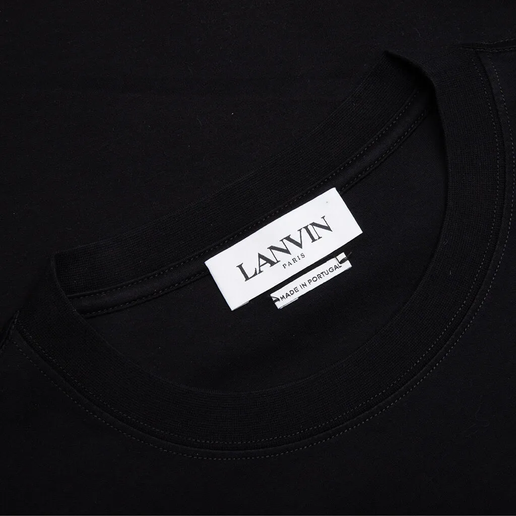 Tonal Embroidered T-Shirt - Black