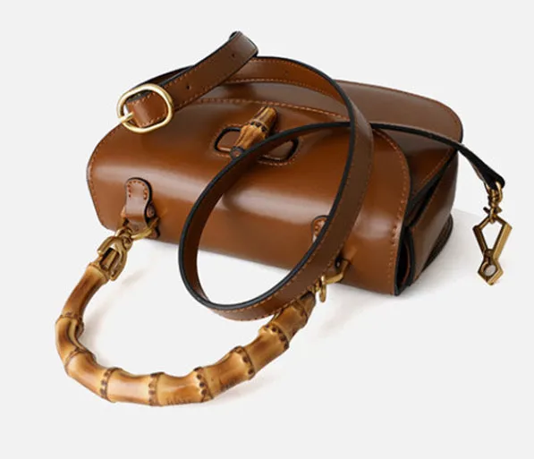 Vintage Bamboo Leather Bag