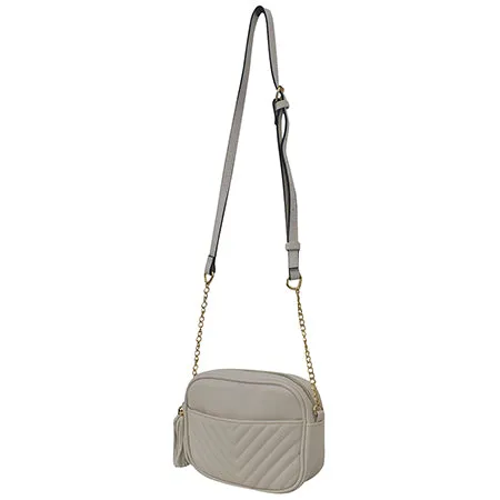 White Chic Faux Leather NGIL Crossbody Bag