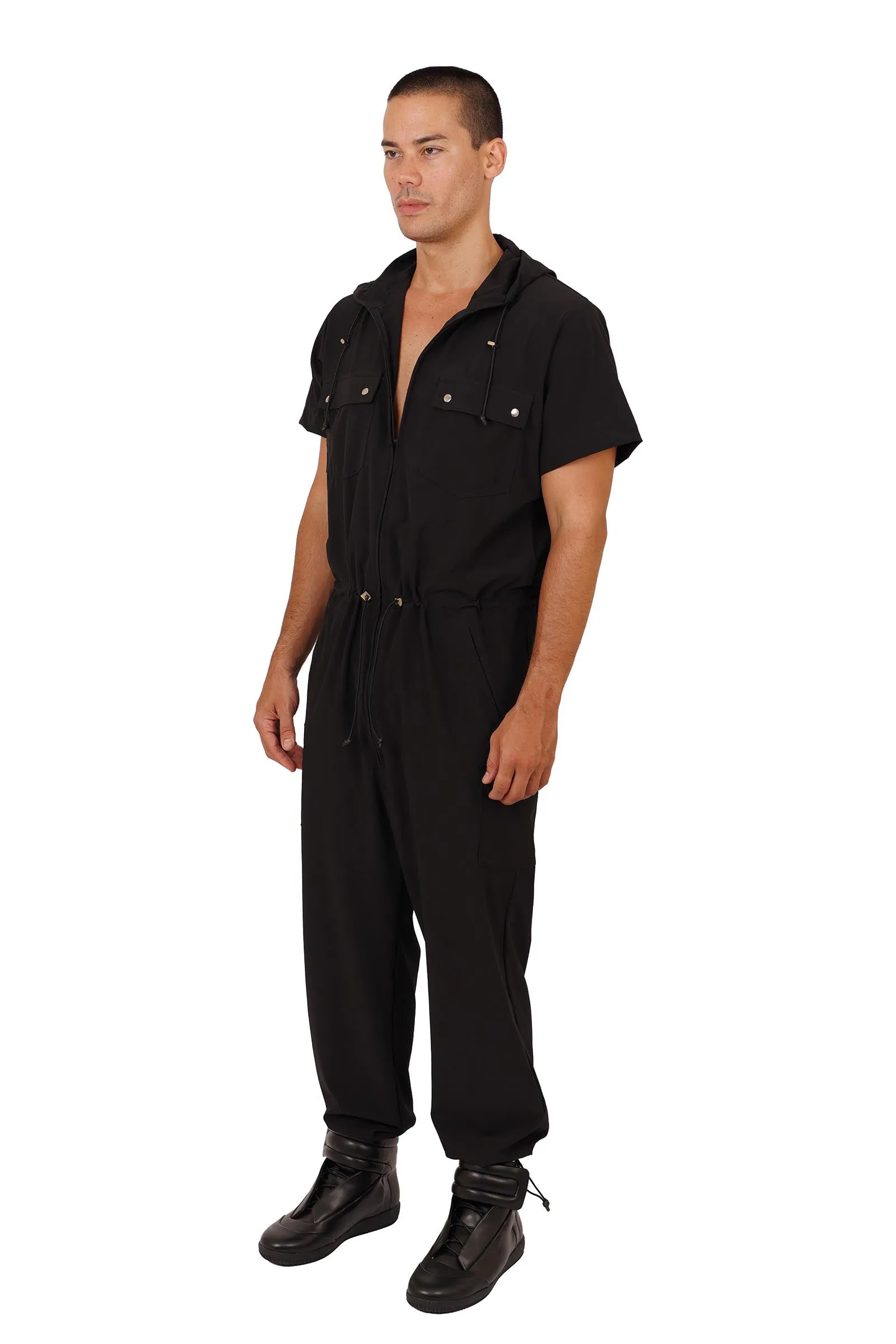 Zambia Mens Short Sleeve Jumpsuit